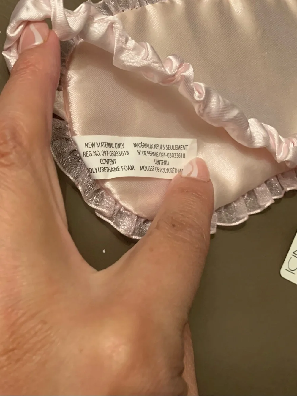Icing Pink Satin Ruffled Sleep Eye Mask “WAKE ME FOR PROSECCO”
